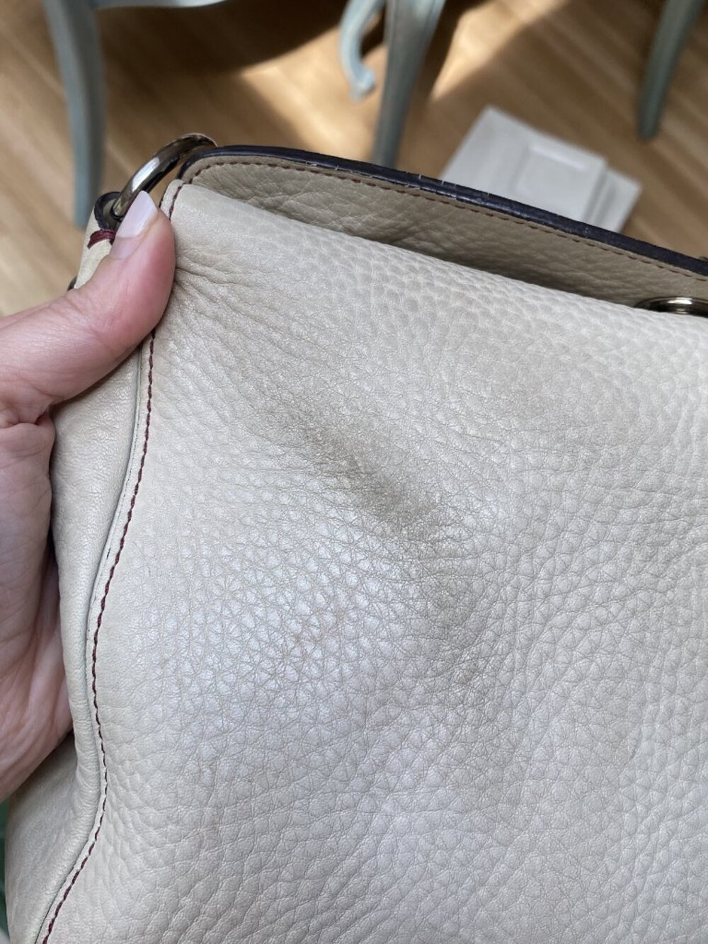 Vintage Coach Chelsea Cream Pebbled Leather Shoulder Bag - Picture 8 of 13